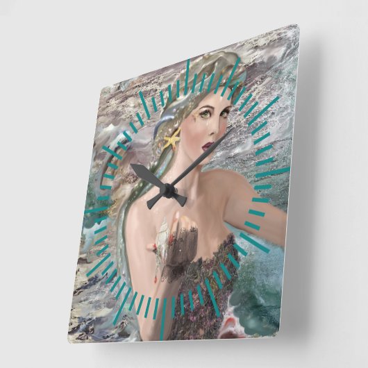 Horloge murale de la fille Oceanus (Angle)