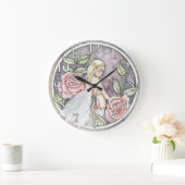 Horloge murale de la fleur Rose capturée (Maison)