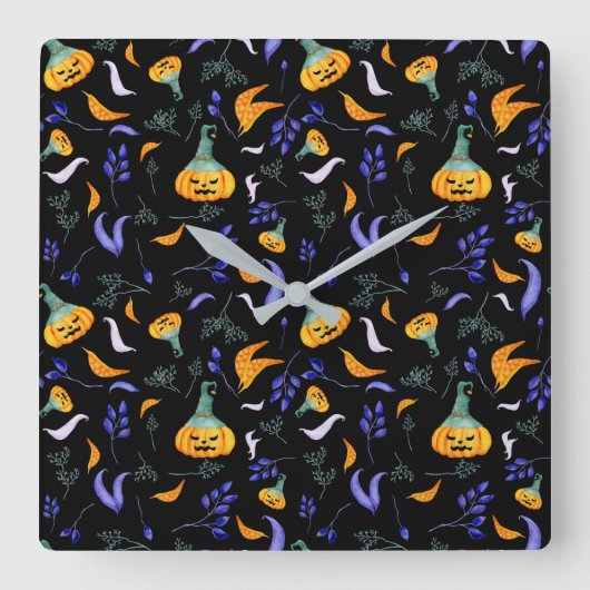 Horloge murale de la forêt d'Halloween (Recto)