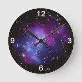 Horloge murale de la grappe en galaxie violette (Recto)
