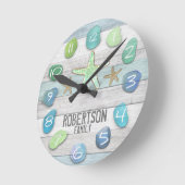 Horloge murale de la lunette de plage personnalisé (Angle)