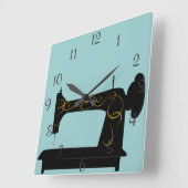 Horloge murale de la machine à coudre antique (Angle)