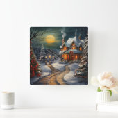 Horloge murale de la maison de Noël (Maison)