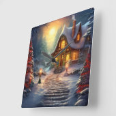 Horloge murale de la maison de Noël (Angle)