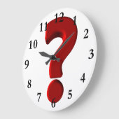 Horloge murale de la marque de question (Angle)