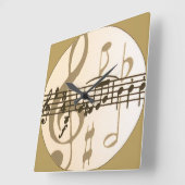 Horloge murale de la musique feuille (Angle)