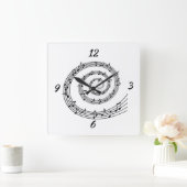 Horloge murale de la note spirale (Maison)