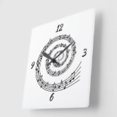 Horloge murale de la note spirale (Angle)