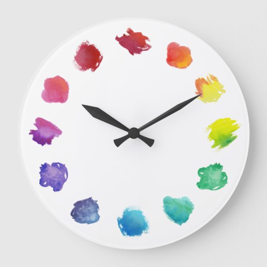 Horloge murale de la palette d'aquarelle de l'arti (Recto)