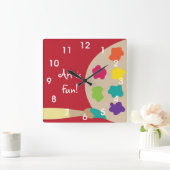 Horloge murale de la palette de peinture artistiqu (Maison)