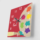 Horloge murale de la palette de peinture artistiqu (Angle)