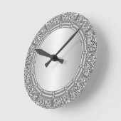 Horloge murale de la Parties scintillant argentée (Angle)