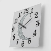 Horloge murale de la Parties scintillant lunaire (Angle)