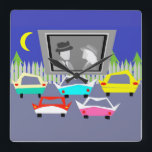 Horloge murale de la petite ville<br><div class="desc">Passe le popcorn ! Cette horloge murale de film Drive-In de la petite ville vous transportera à une époque plus simple, où le gaz était bon marché, le rock and roll était jeune, et les stars de cinéma de l'âge d'or d'Hollywood brillaient plus brillamment que le ciel nocturne. Le design...</div>