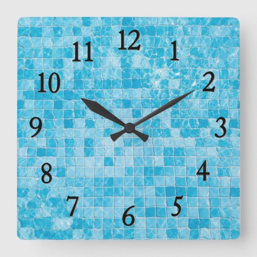 Horloge murale de la piscine bleue (Recto)