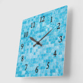 Horloge murale de la piscine bleue (Angle)
