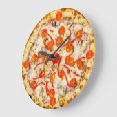 Horloge murale de la pizza (Angle)