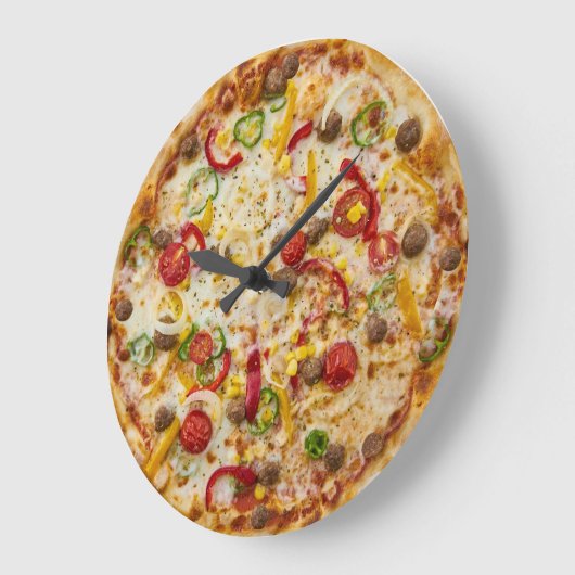 Horloge murale de la pizza (Angle)