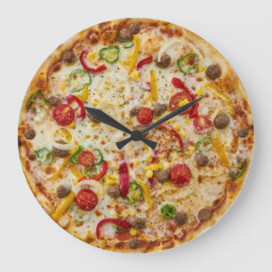 Horloge murale de la pizza