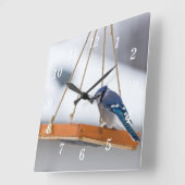 Horloge murale de la poupée de Jay bleu (Angle)