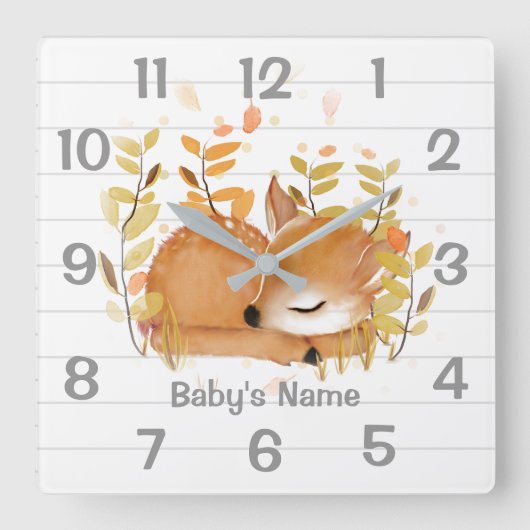 Horloge murale de la pouponnière couchée (Recto)