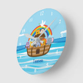 Horloge murale de la pouponnière d'arche de Noah p (Angle)