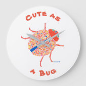 Horloge murale de la pouponnière Ladybug (Recto)