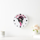Horloge murale de la princesse rétro rose (Maison)