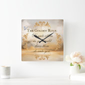 Horloge murale de la règle d'or (Maison)