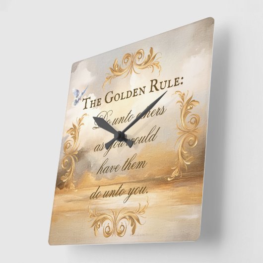 Horloge murale de la règle d'or (Angle)