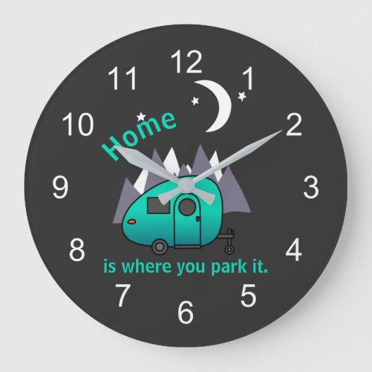 Horloge murale de la remorque Turquoise Bleue Tear (Recto)