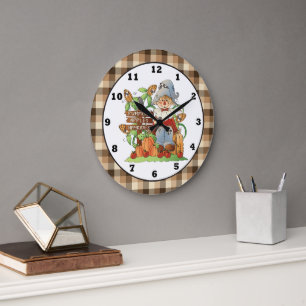 Horloge murale de la saison automnale
