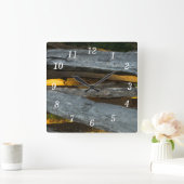 Horloge murale de la texture du rail fractionné (Maison)