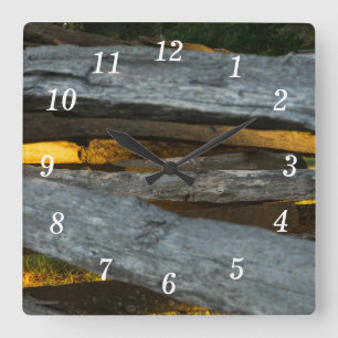 Horloge murale de la texture du rail fractionné
