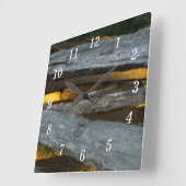 Horloge murale de la texture du rail fractionné (Angle)