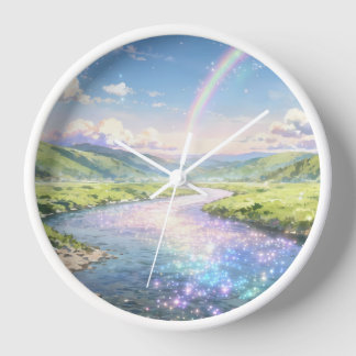 Horloge murale de la vallée de la rivière arc-en-c