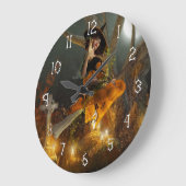 Horloge murale de la veille de Hallowe d'automne (Angle)