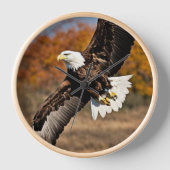 Horloge murale de l'aigle de Designer séduisante. (Recto)