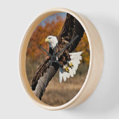 Horloge murale de l'aigle de Designer séduisante. (Angle)