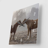 Horloge murale de l'amour du cheval (Angle)
