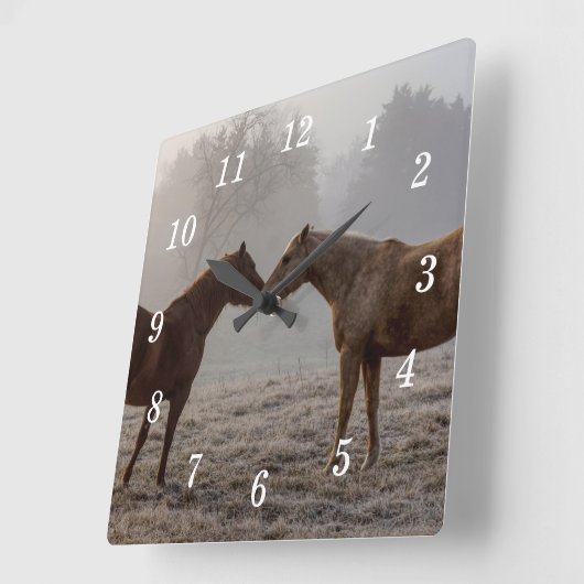 Horloge murale de l'amour du cheval (Angle)