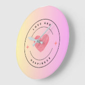 Horloge murale de l'amour et du bonheur (Angle)