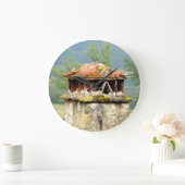 Horloge murale de l'ancienne cheminée française (Maison)