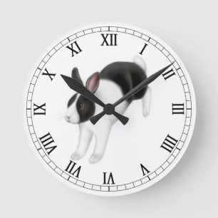 Horloge murale de lapin de houblonnage