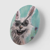 Horloge murale de lapin, Horloge acrylique ronde d (Angle)