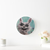 Horloge murale de lapin, Horloge acrylique ronde d (Maison)