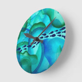 Horloge murale de l'aquarelle du poisson de l'écol (Angle)