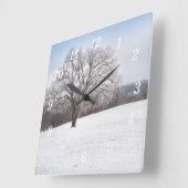 Horloge murale de l'arbre d'hiver (Angle)