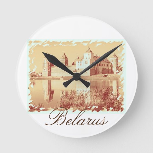 Horloge murale de l'architecture du château de Mir (Recto)