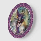 Horloge murale de l'art de la sorcière magique (Angle)
